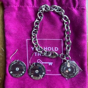 Mary Kay stylist earrings and bracelet set